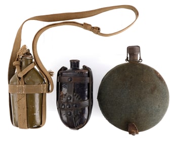 3 ANTIQUE CANTEEN LOT BULGARIA & CIVIL WAR