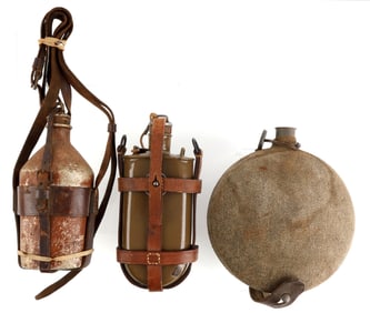 3 CANTEEN LOT AUSTRIA JAPAN U.S. CIVIL WAR