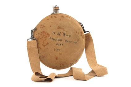 SPANISH AMERICAN WAR NAMED DATED CANTEEN