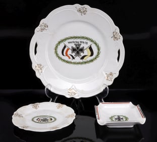 WWI IMPERIAL GERMAN IRON CROSS PATRIOTIC PLATE LOT