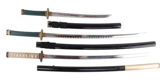 LOT OF 3 STAINLESS STEEL JAPANESE ARMY SWORD