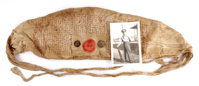 WWII JAPANESE SENNINBARI 1000 STITCH BELT LEYTE