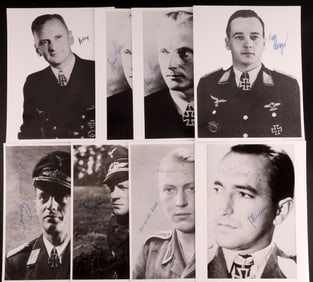 WWII GERMAN REICH KNIGHTS CROSS WINNERS SIGS LOT 8