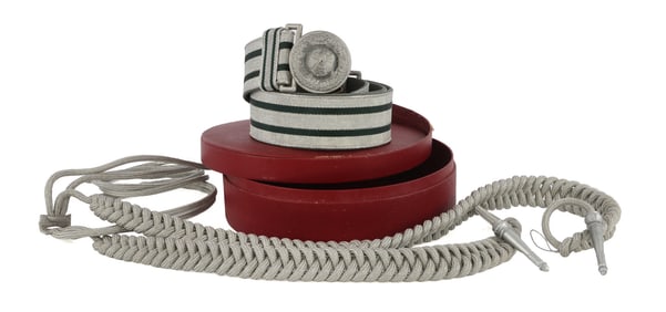 WWII GERMAN HEER OFFICERS BELT & AIGUILLETTES