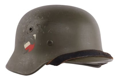 WWII GERMAN REICH MODEL 40 DOUBLE DECAL STAHLHELM