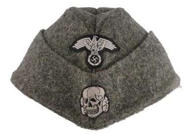 WWII GERMAN THIRD REICH SS OVERSEAS SIDE CAP