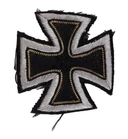 WWII GERMAN CLOTH 1939 IRON CROSS 1ST CLASS