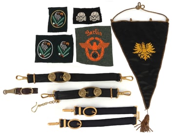 WWII GERMAN THIRD REICH HANGERS & PATCHES LOT 5