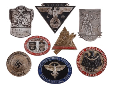 WWII GERMAN THIRD REICH PLAQUES LOT OF 8