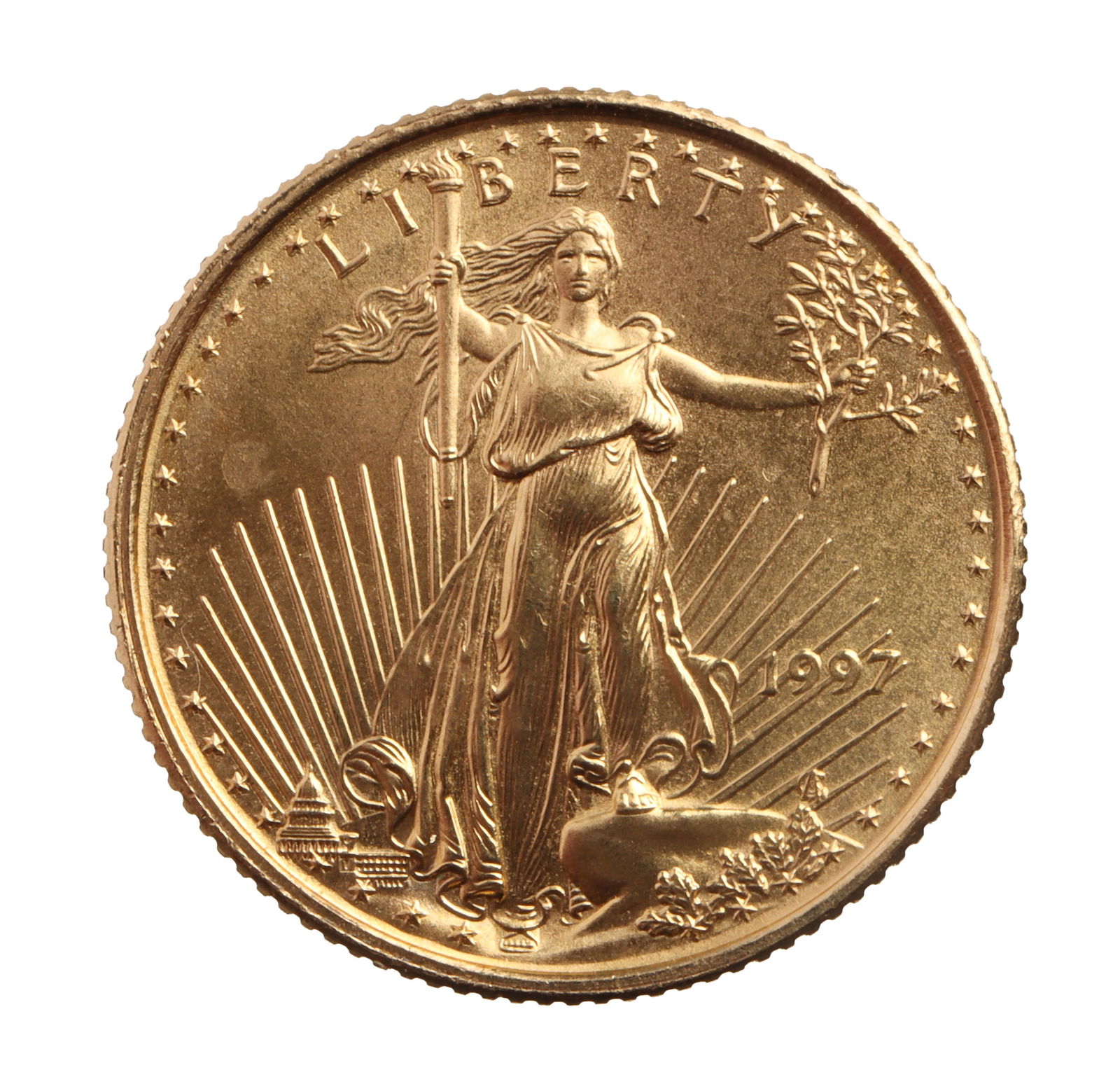 1997 GOLD 1/10 OZT OUNCE AMERICAN EAGLE BU COIN