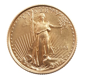 1998 GOLD 1/10 OZT OUNCE AMERICAN EAGLE BU COIN
