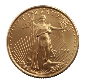 1999 GOLD 1/10 OZT OUNCE AMERICAN EAGLE BU COIN