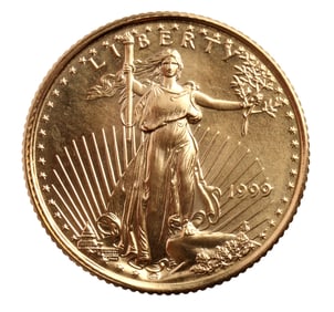 1999 GOLD 1/10 OZT OUNCE AMERICAN EAGLE BU COIN