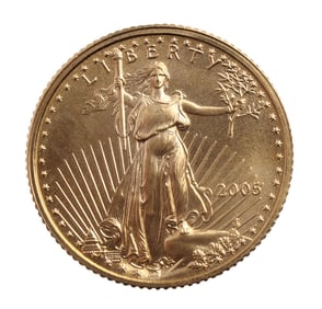 2005 GOLD 1/10 OZT OUNCE AMERICAN EAGLE BU COIN