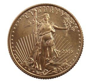 2016 GOLD 1/10 OZT OUNCE AMERICAN EAGLE BU COIN