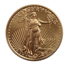 2016 GOLD 1/10 OZT OUNCE AMERICAN EAGLE BU COIN