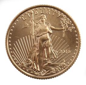2016 GOLD 1/10 OZT OUNCE AMERICAN EAGLE BU COIN