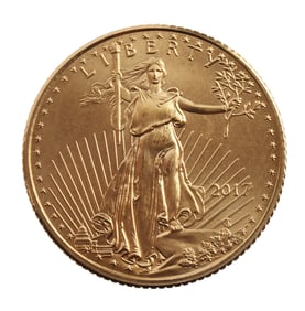 2017 GOLD 1/10 OZT OUNCE AMERICAN EAGLE BU COIN