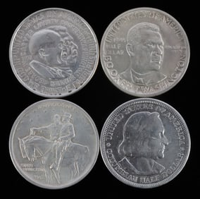 4 U.S. SILVER COMMEMORATIVE HALF DOLLAR COIN LOT