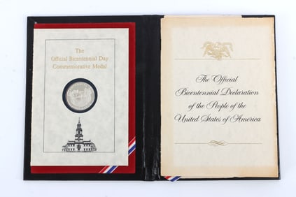 US 925 SILVER BICENTENNIAL DAY COMMEMORATIVE MEDAL