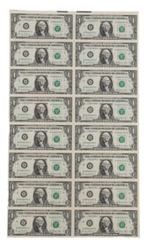 FEDERAL RESERVE NOTE UNCT SHEET OF 16
