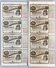 LOUISIANA BABY BONDS UNCUT UNCIRCULATED LOT OF 2