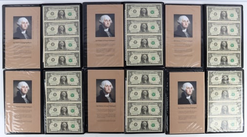 WORLD MONETARY 24 UNCUT CURRENCY LOT FRN $1.00