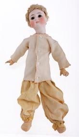 ANTIQUE FRENCH BISQUE BABE DOLL 21 INCHES