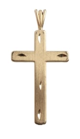 14K YELLOW GOLD CROSS PENDANT