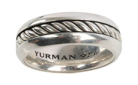 DAVID YURMAN MENS CABLE STERLING SILVER SIZE 11