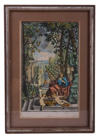 HAND PAINTED LITHOGRAPH FROM NUREMBERG HESPERIDES