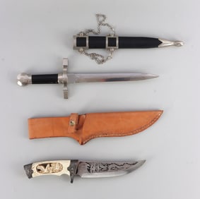 MODERN DAGGERS ETCHED DESIGN LOT OF 2