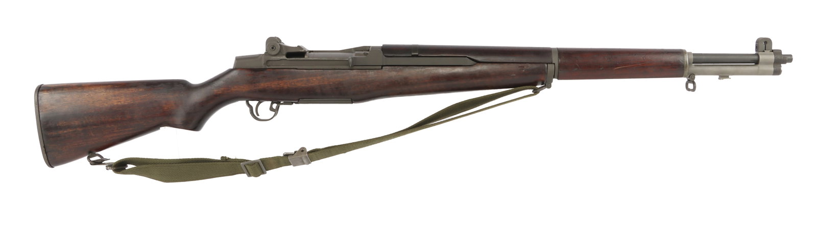 INTERNATIONAL HARVESTER US M1 GARAND RIFLE 30-06: US M1 semi-automatic rifle with carry sling. Manufacturer International Harvester. Barrel marked "Fed. Ord. Inc. So. El Monte, CA, LMR D6535448 6 53 A15 P M [crossed cannons]." Bolt marked "D6528287 I
