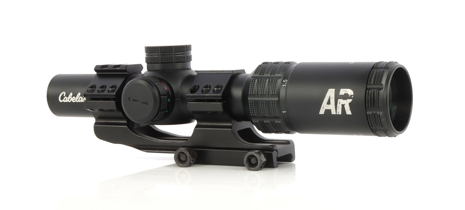 CABELA'S AR 1-4X24 TIME ZOOM SCOPE: Little wear. Crystal clear optics.