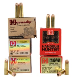 100 RDS .454 CASULL .44 REM MAG JHP HUNTING AMMO