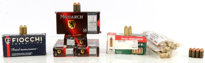 300+ ROUNDS 9X18MM MAKAROV 95GR FMJ AMMO