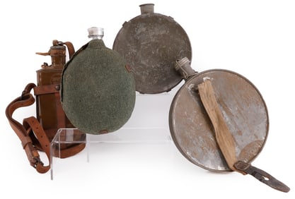 4 ANTIQUE CANTEEN LOT ITALY U.S. CIVIL WAR