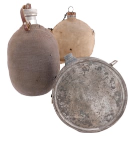 ANTIQUE CANTEEN LOT OF 3 HUNGARY CIVIL WAR