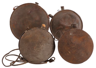 4 EARLY 19TH CENTURY CANTEEN LOT SMALL 5 TO 6 INCH