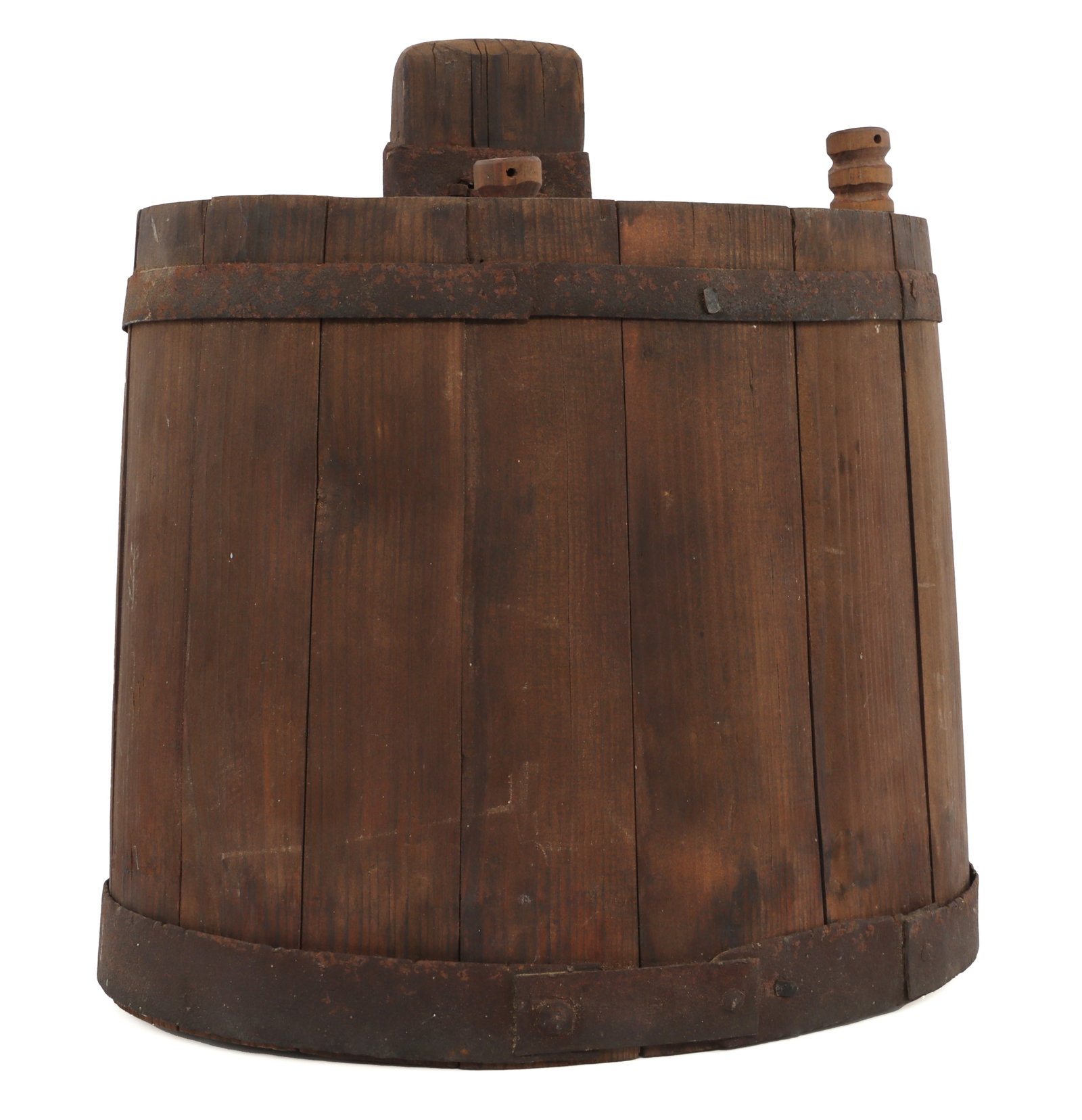 REVOLUTIONARY WAR LARGE WOOD CANTEEN WATER CARRIER: Large 16 x 12 x 7 inches, very good original condition.