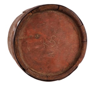 US REVOLUTIONARY WAR WOODEN DRUM CANTEEN