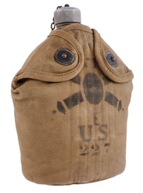 WWII US MODEL-1910 CANTEEN 71ST ARTILLERY NAMED
