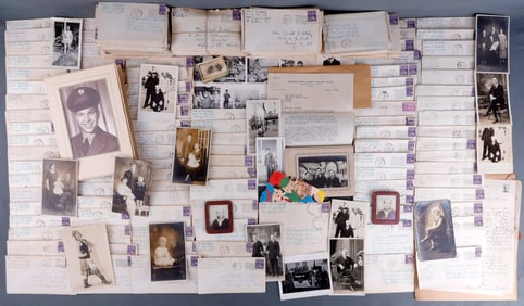 WWII US BOX OF LETTERS FROM GI DONALD BELETSKY