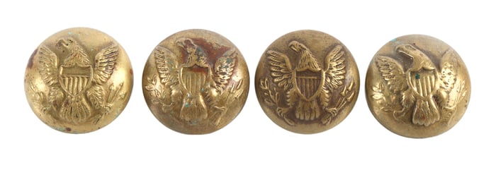 US INDIAN WARS BUTTONS SCOVILL LOT OF 4