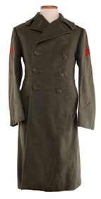 US WWII USMC GREAT COAT FOR A SERGEANT