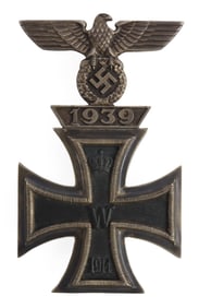 WWI IMPERIAL GERMAN IRON CROSS WITH 1939 SPANGE