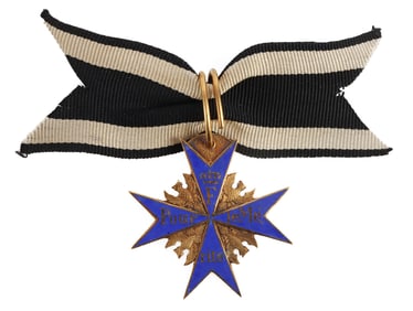 WWI IMPERIAL GERMAN POUR LE MERIT BLUE MAX MEDAL