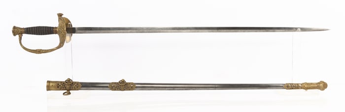 US CIVIL WAR ETCHED & INSCRIBED OFFICER SWORD