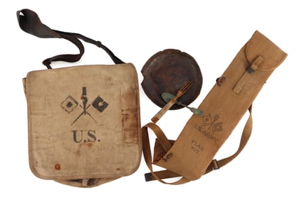 SPANISH AMERICAN WAR HAVERSACK & CIVIL WAR UTENSIL