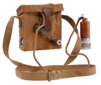 WWII JAPANESE MILITARY HAND GENERATOR FLASHLIGHT
